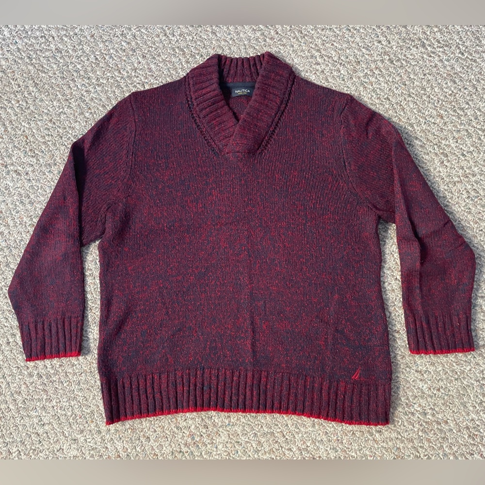 Men’s Blue/Red Sweater Nautical - SIZE XL